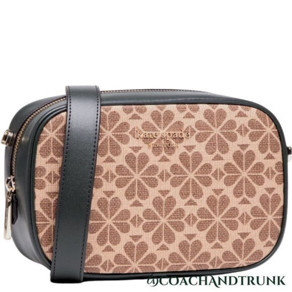 AUTHENTIC KATE SPADE Hunter & Tan Spade Flower Infinity Crossbody & Cardholder - Picture 9 of 15